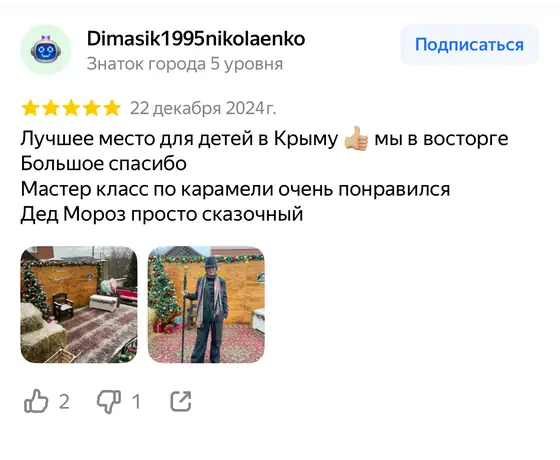 Отзыв о Министерстве новогодних дел на Яндекс Картах, оценка 5 из 5 (скриншот 27)